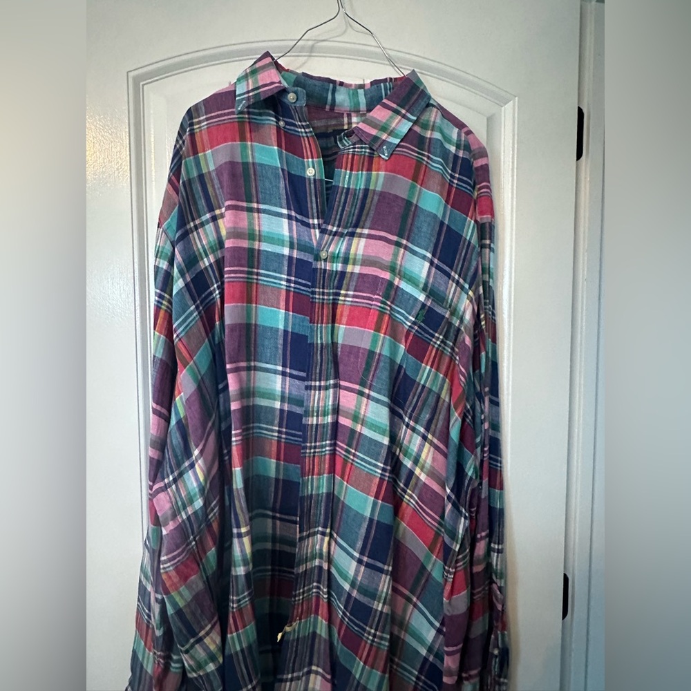 MENS BIG AND TALL POLO BUTTON DOWN